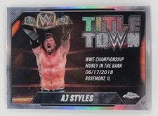 2025 Topps Chrome WWE - Title Town #TT-AJS - AJ STYLES
