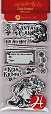 Graphic45  ST. NICHOLAS #3 (9pc) CLING STAMPS scrapbooks cards