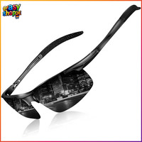 Sonnenbrille Herren Polarisiert Sportbrille UV400 Metallrahmen Ultraleicht