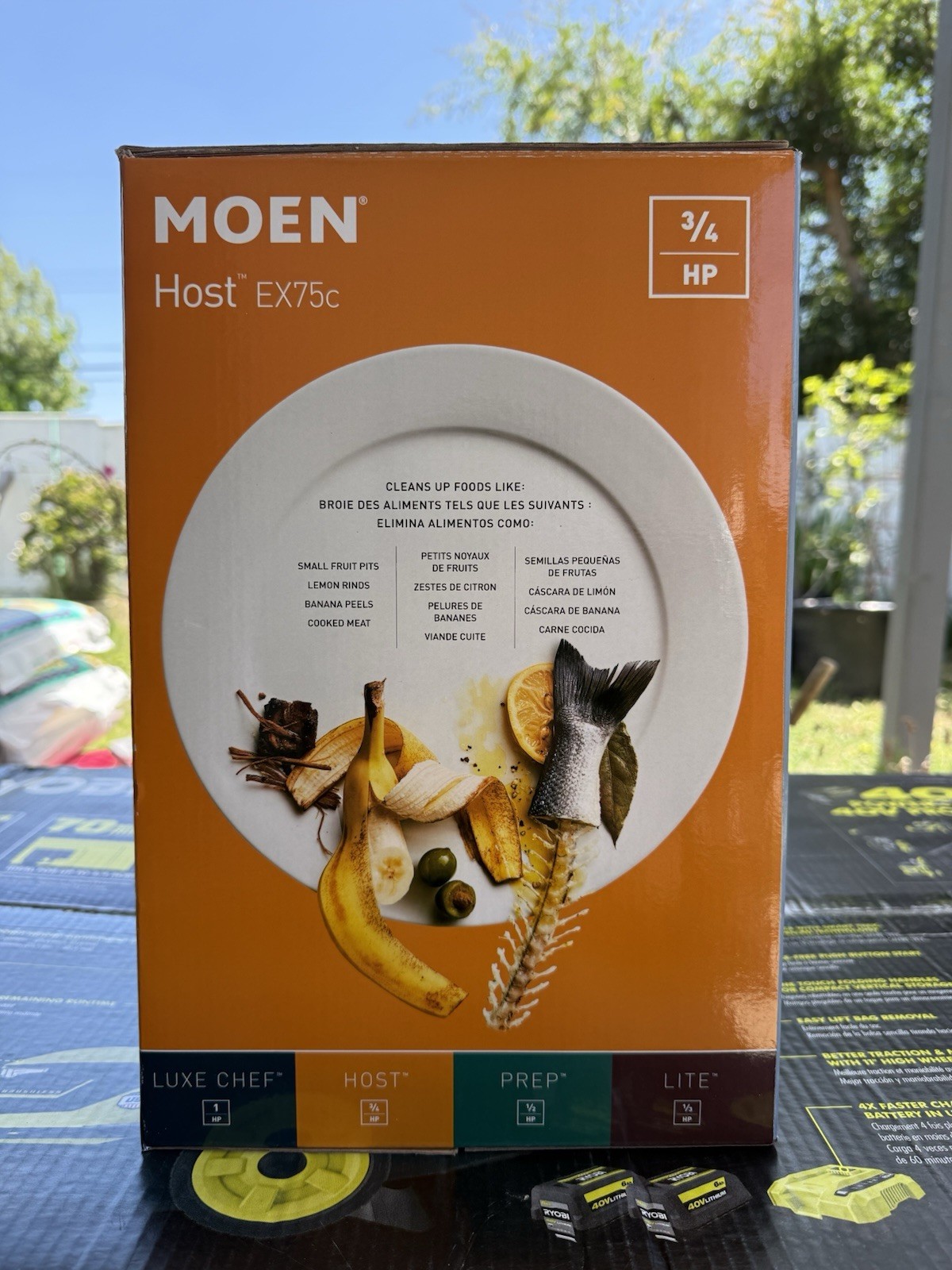 MOEN Host Series 3/4-HP Continuous Feed Space Saving Garbage Disposal. EX75C
