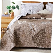 Quilts Queen Size, Queen Quilt Bedding Set with Double Queen 96"Wx90"L Brown