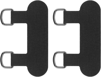 2 Pcs 2 Way Cell Phone Tether Tab, Metal Double Head Cellphone Lanyard Black 