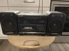 Vintage Sharp GF-A200 Boombox Radio Cassette Player. X-Bass TESTED WORKS!