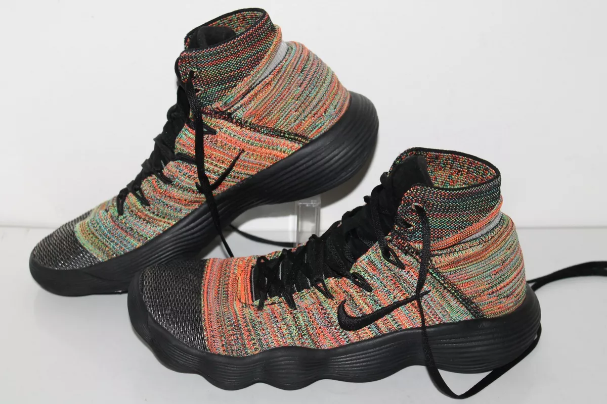 adyacente La ciudad Especialista Nike React Hyperdunk Flyknit Basketball Shoes, #C917726-006, Blk/Mult, Mens  US 7 | eBay