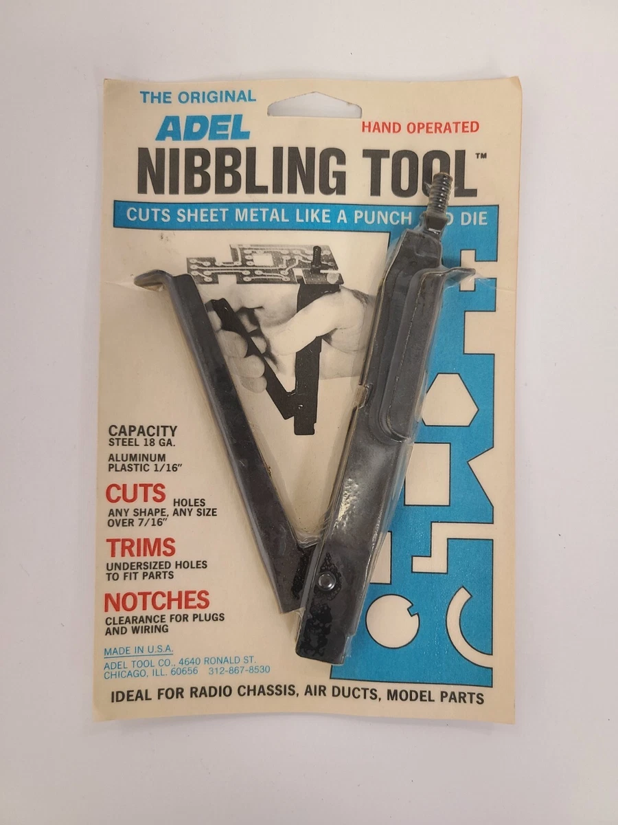 Adel Tool Co. Nibbling Tool Trim Notch Cut Sheet Metal 18 Gage