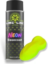 LiME LiNE Automotive Neon Yellow Basecoat Spray Paint - 14 Oz