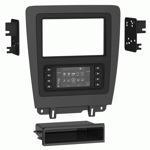 2010-2014 FORD MUSTANG DOUBLE DIN CAR RADIO STEREO DASH KIT TOUCHSCREEN CLIMATE - Picture 4 of 8