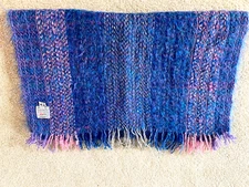 VINTAGE  AVOCA HANDWEAVERS IRELAND SCARF/ THROW. STUNNING COLORS WOOL/MOHAIR