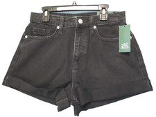 Wild Fable Womens Black Denim Rolled Cuff Super High Rise Shorts Size 2/26 NEW
