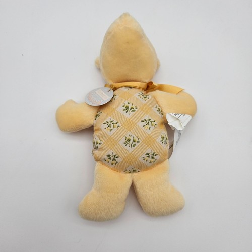 Vintage North American Bear Co Flatso Sonajero Amarillo Difícil de Encontrar Floral Flatobearius Nuevo con Etiquetas - Imagen 3 de 7