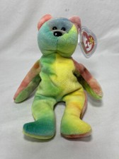 Ty Beanie Baby GARCIA the Ty-Dyed Bear 8.5 Inch MWMT Plush Stuffed Animal Toy