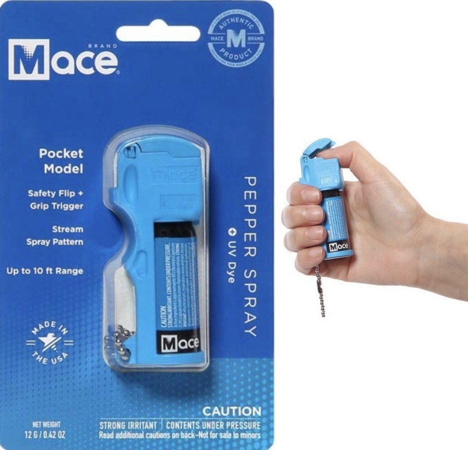 MACE 10 Keychain Pepper Spray POCKET POLICE Self Defense Women Safety