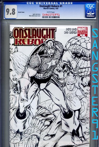 Onslaught Reborn #1 Sketch Variant CGC 9.8 Captain America & Fantastic Four