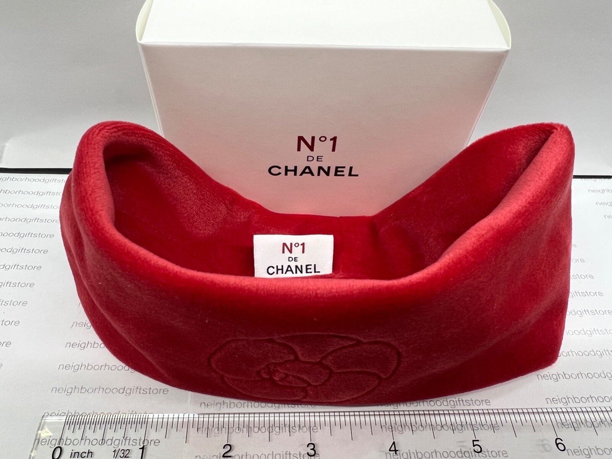 Chanel Nº 1 Soft Camellia Logo Hair Band Headband Red Bath Spa 