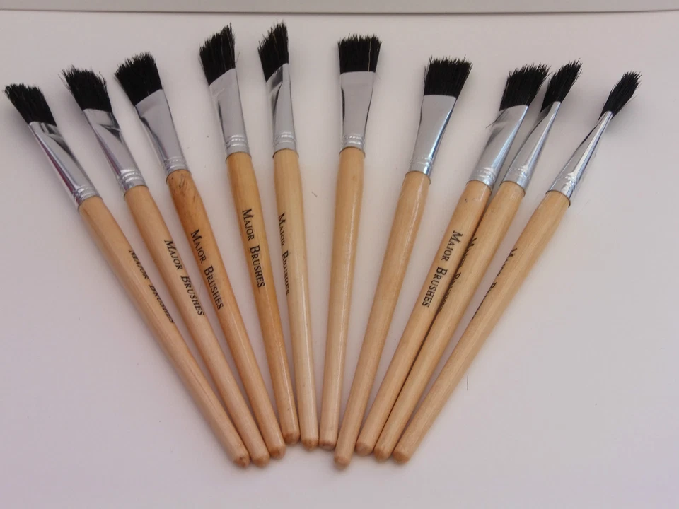 Pincel principal pincel de pasta de pintura 1/4 de pulgada 175 pinceles de cerdo largos x 10 artista