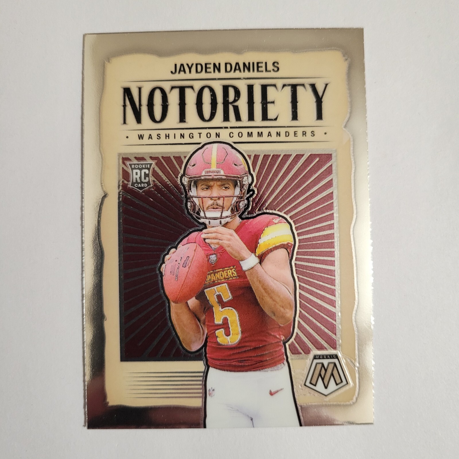 2024 Panini Mosaic Jayden Daniels #19 Notoriety Rookie Washington Commanders