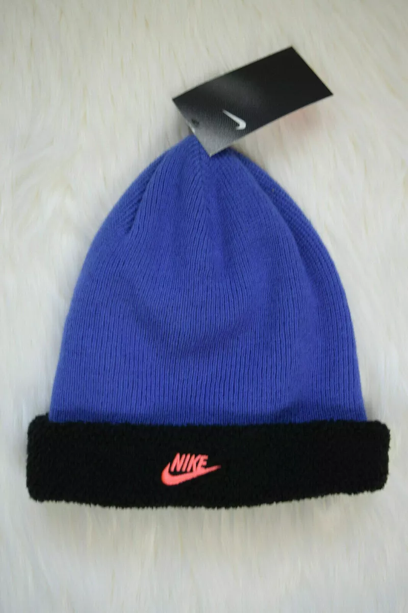 NWT NIKE Youth Beanie Sherpa Winter Hat Unisex BQ0030 554 One SIze