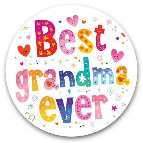 2 x Vinyl Stickers 20cm - Best Grandma Ever Flowery Flowers #44272 - 第 1/8 張圖片