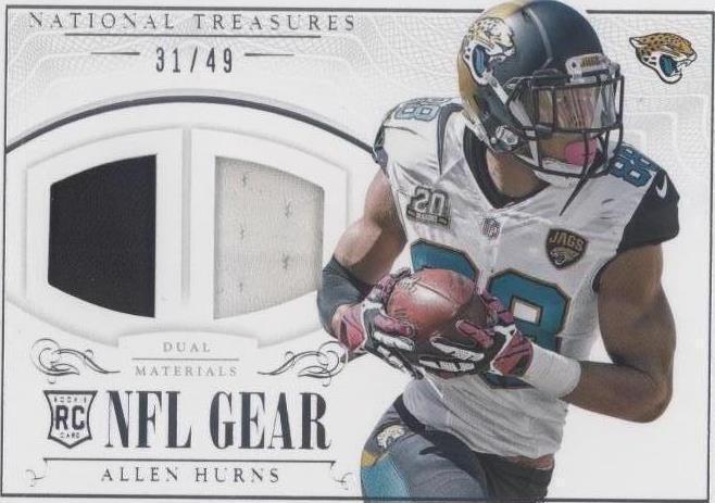 Rgd Allen 2014 Panini National Treasures - Rookie Nfl Gear Materials Allen Hurns ...
