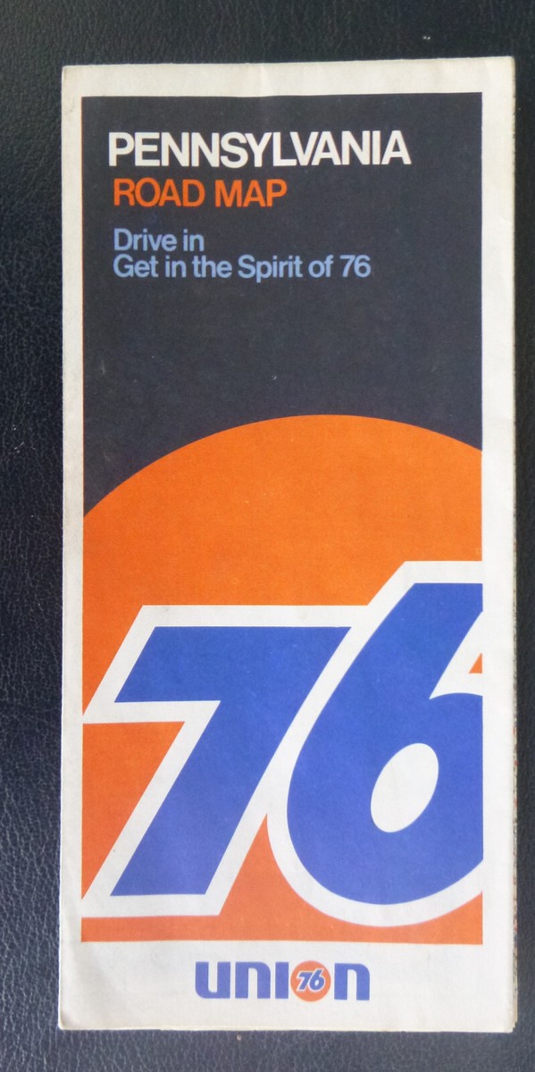 1972 Pennsylvania road map Union 76 oil gas | eBay