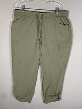 Columbia Women's Military Green Ankle Outdoor Lightweight hiking pants size XL