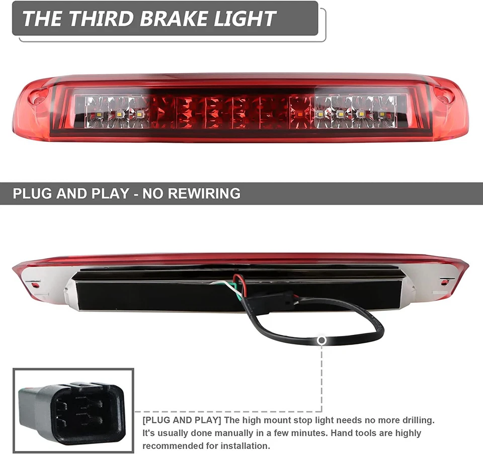 High Mount Third 3RD Stop Brake Cargo LED Light Lamp for Silverado Sierra Pickup - Image 4 of 4