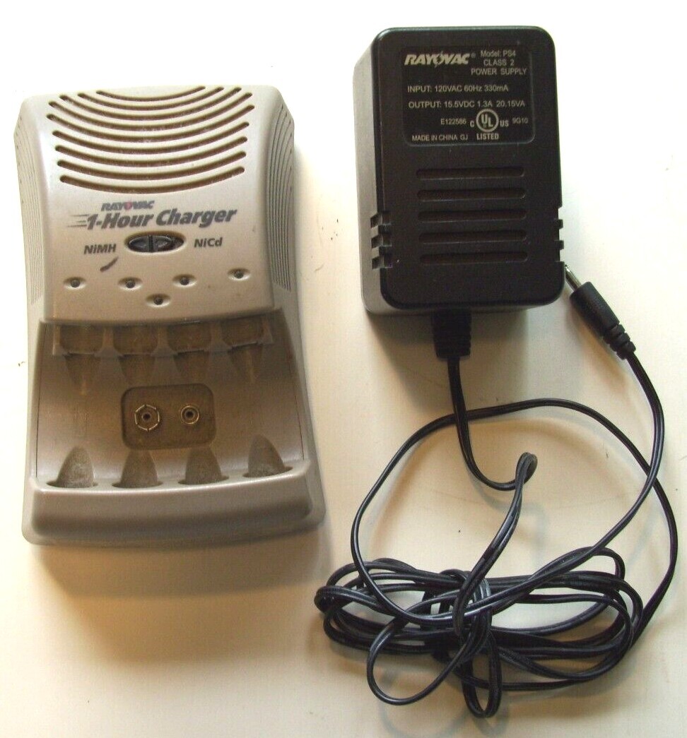 Rayovac 1 Hour Rechargeable Battery Charger PS4 AA AAA 9 volt NIMH NICD