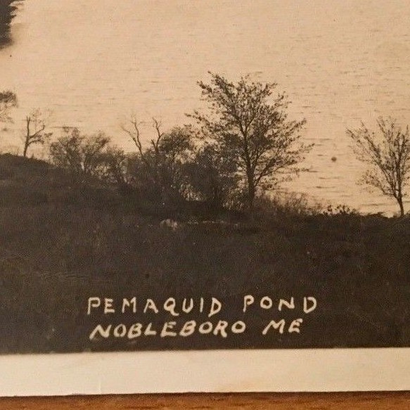 PEMAQUID POND NOBLEBORO ME Nobleboro Maine VINTAGE REAL PHOTO POSTCARD