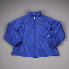 Patagonia Jacket Kids Medium 10 Nano Puff Diamond Quilted Winter Ski Warm Coat
