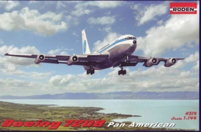 Roden 319 Boeing 720B Pan American airplane, 1/144 scale plastic model kit