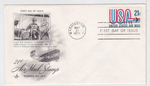 TurtlesTradingPost- USA Airmail 21 Cent - 1971 #C81 FDC Artcraft Cachet