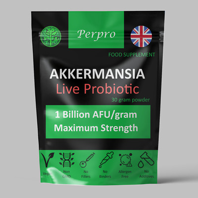 Akkermansia Muciniphila lebend probiotisch 1 Milliarde AFU/Gramm hergestellt in Großbritannien 30 Gramm Pulver
