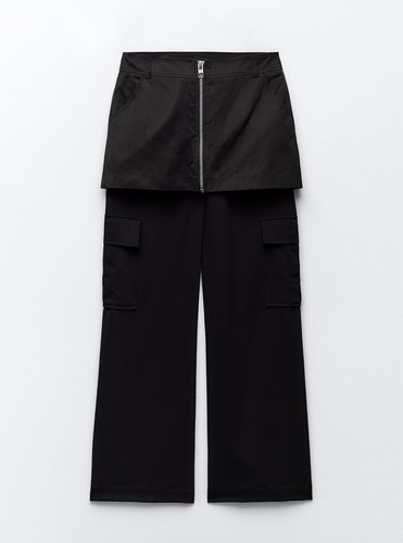 ZARA Women’s NYLON Skort Pants Trouser Size XS - Picture 5 of 8