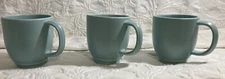 Pfaltzgraff Coffee Mugs, Sea Foam Green, Set of Three