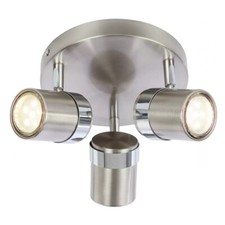 Image of 3 Way LED Ceiling Lights Adjustable GU10 Spotlights Modern Kitchen Fitting Lamp