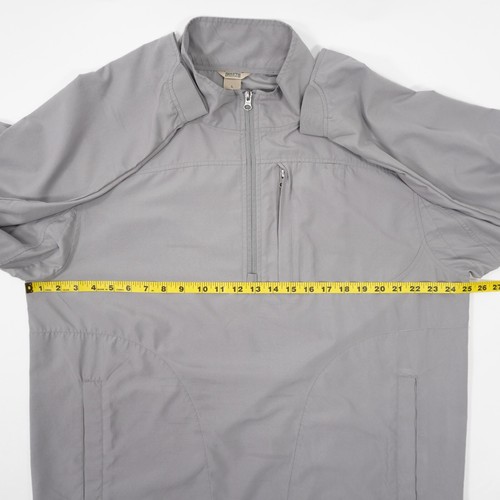 Duluth Trading Bogey Windshirt 2.0 Half Zip Mens Large Light Gray Pockets 64630 - Picture 6 of 7