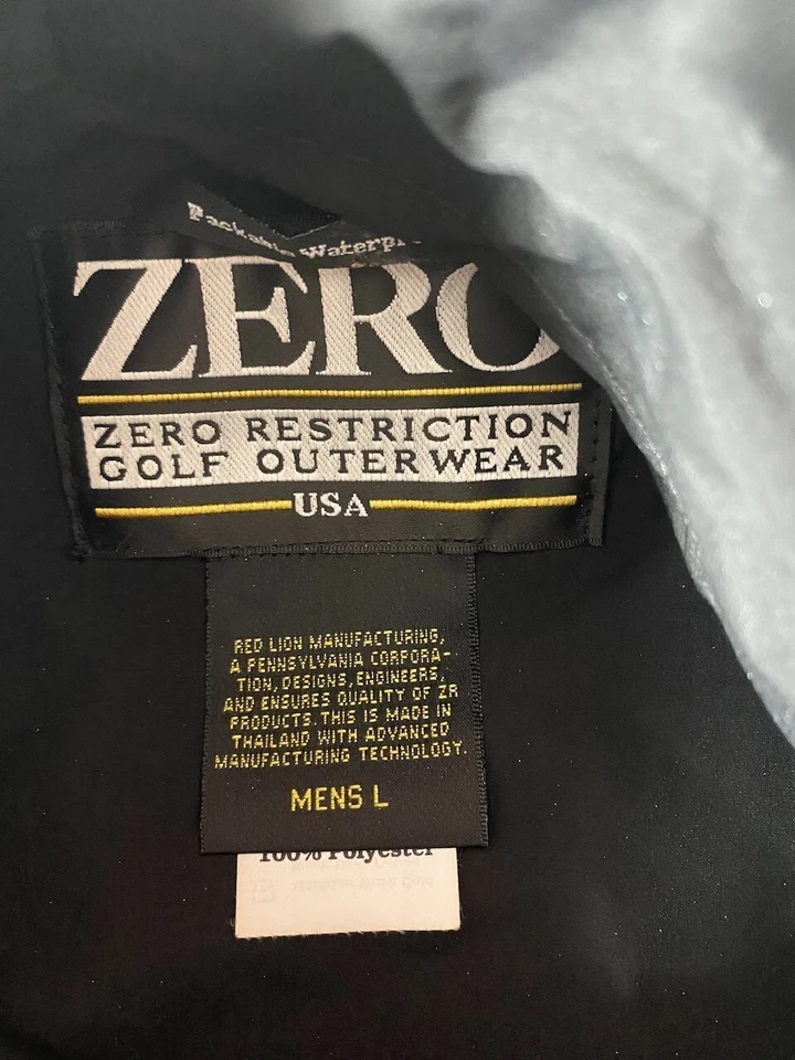 Zero Restriction Jacket Men's Large Blue Golf Performance Windbreaker - Image 3 of 4