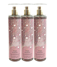 3 BATH  BODY WORKS PINK SUEDE FINE FRAGRANCE MIST BODY SPRAY 8 FL OZ NEW