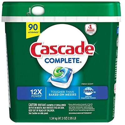 Cascade ActionPacs Dishwasher Detergent (Complete 90 Count), White