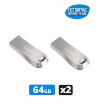 Sandisk Ultra Luxe 64GB Metal Flash Drive USB Thumb Drive (Pack of 2)