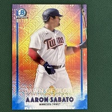 2021 Bowman Chrome Mega Box Dawn of Glory Blue #DG19 Aaron Sabato 097/150