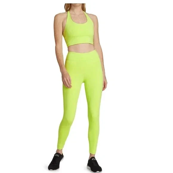 NWT Koral Drive High-Rise Blackout Leggings In Citrina Neon Green