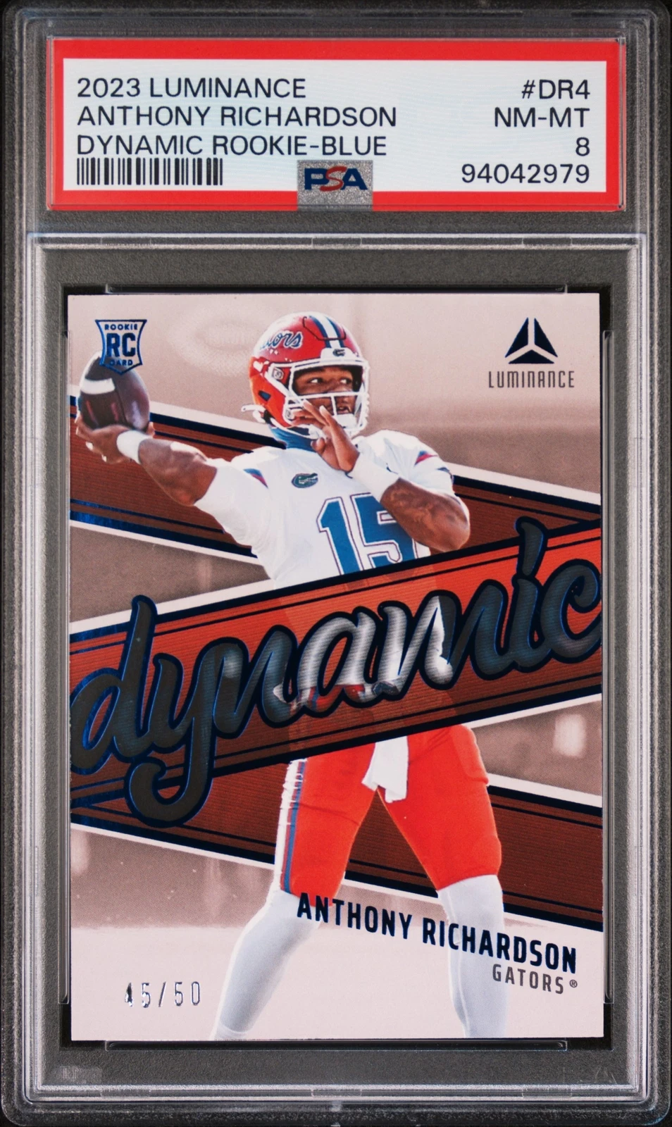 Anthony Richardson Panini Luminance Dynamic Rookies #DR4 Blue