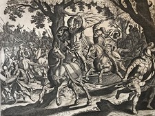 Mort d' Absalom Jacob Matham d'après Hendrick Goltzius 1606 - 1652 Israël David