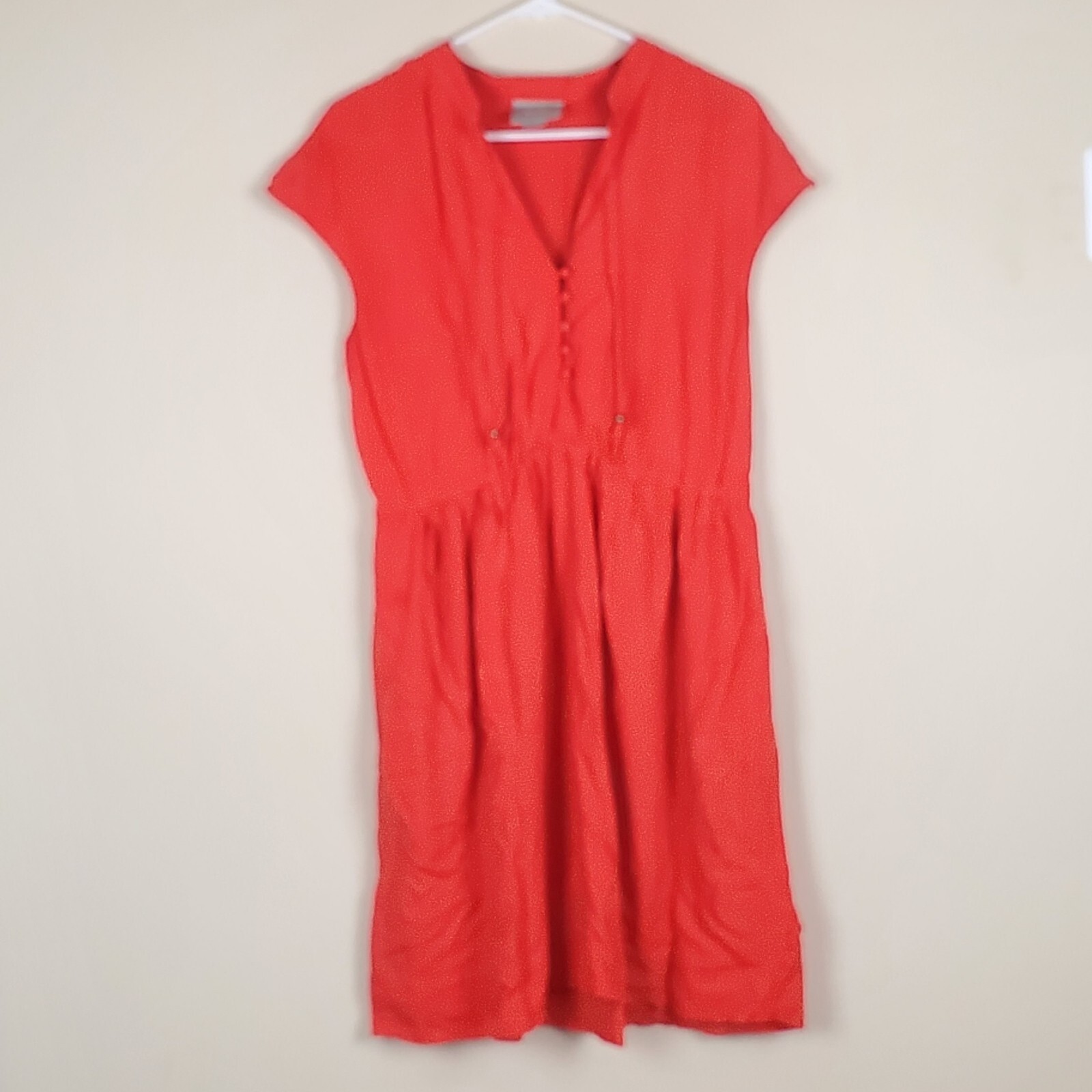 Maeve Anthropologie Red Orange Dress Size Medium - image 1