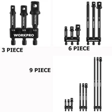 WORKPRO Socket Adapter Extension Set 1/4 3/8 1/2" Drive Impact Extension Bit NEW