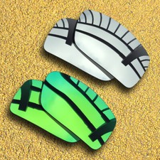 2 Pairs Lenses Replacement for-Oakley Gascan Small Polarized-Silver Mirror Green