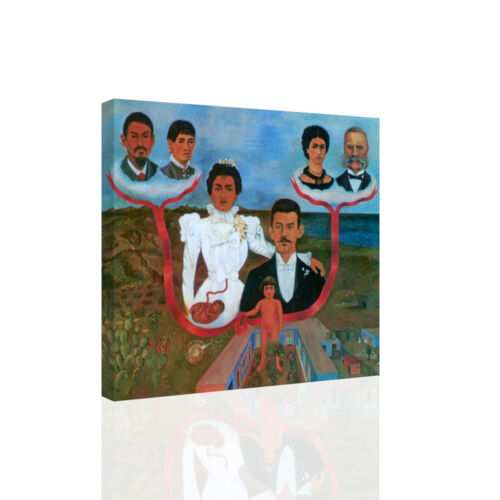 Frida Khalo- My Grandparents, My Parents, And I - CANVAS OR PRINT WALL ART - Afbeelding 1 van 2