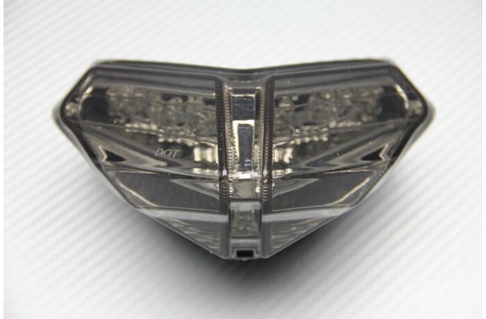 Feu arrière LED fumée pour Ducati SBK 1198 H7 clignotants moto intégrés