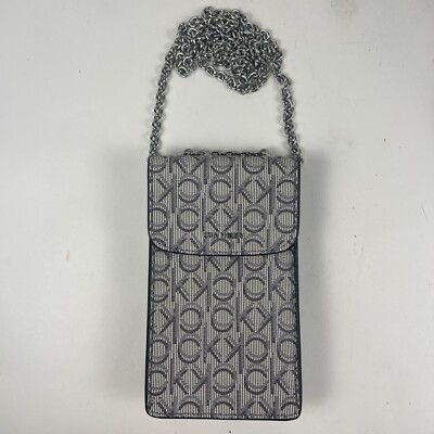 Calvin Klein Hailey Signature Chain Phone Carrier Crossbody